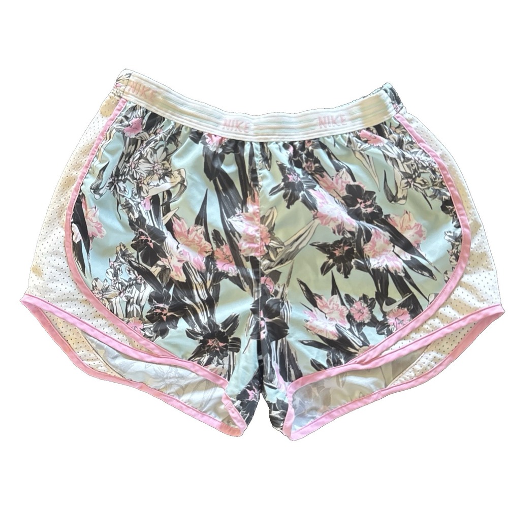 Nike Dri-FIT Tempo Shorts Womens Small Floral Running Athletic Sportswear Gym